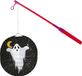 Merkloos Lampionstokje 40 cm - met spook lampion - zwart - D25 cm