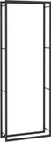 vidaXL Haardhoutrek Matzwart 80x28x222 cm Staal