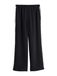 Next - Dames - Broek met wijde pijpen en borduursel zijkant - Zwart