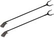 Merkloos Afvalgrijper/vuilnisgrijper - 2x - zwart - lange steel - 83 cm - zonder te bukken - oppaktang
