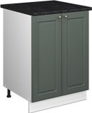 Vicco Wastafelkast Fame-Line, Groen-Goud Landhuis/Wit, 60 cm