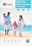 G&G Papier photo 135 g/m² - 10x15cm (4x6 pouces) - 100 feuilles - Brillant