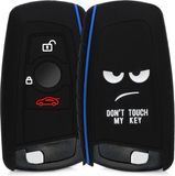 kwmobile autosleutel hoesje wit geschikt voor BMW 3-knops draadloze autosleutel (alleen Keyless Go) hoes - TPU autosleutel behuizing - Beschermende auto sleutel case - Sleuteletui