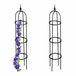 Relaxdays Plantensteun Klimplanten - Set van 2 - 100 cm - Metaal/Kunststof - Zwart