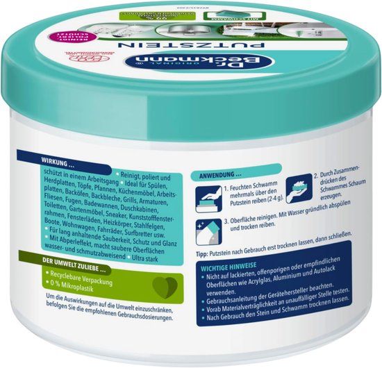 Dr. Beckmann Schoonmaakmiddel - 550gr - Allesreiniger - Reinigingsmiddel - Inclusief spons - Limoengeur