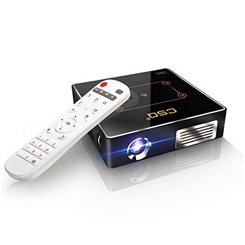 MINS MINI Miniprojector met Android 7.2.1, ondersteuning voor draagbare videoprojector 1080P en HDMI, draadloze zakprojector voor thuisvideo-bioscoop en buitenreizen