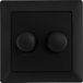 Ledvion - LED Duo Dimmer Afdekplaat Zwart - Incl.Knop