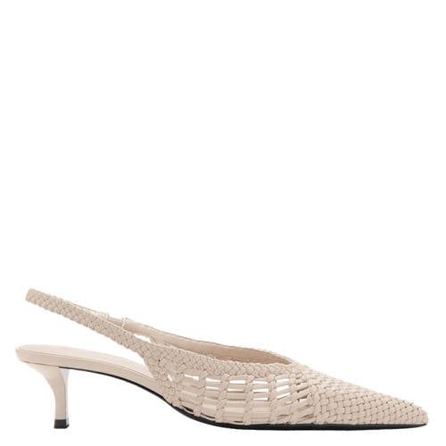 Mango slingback pumps ecru