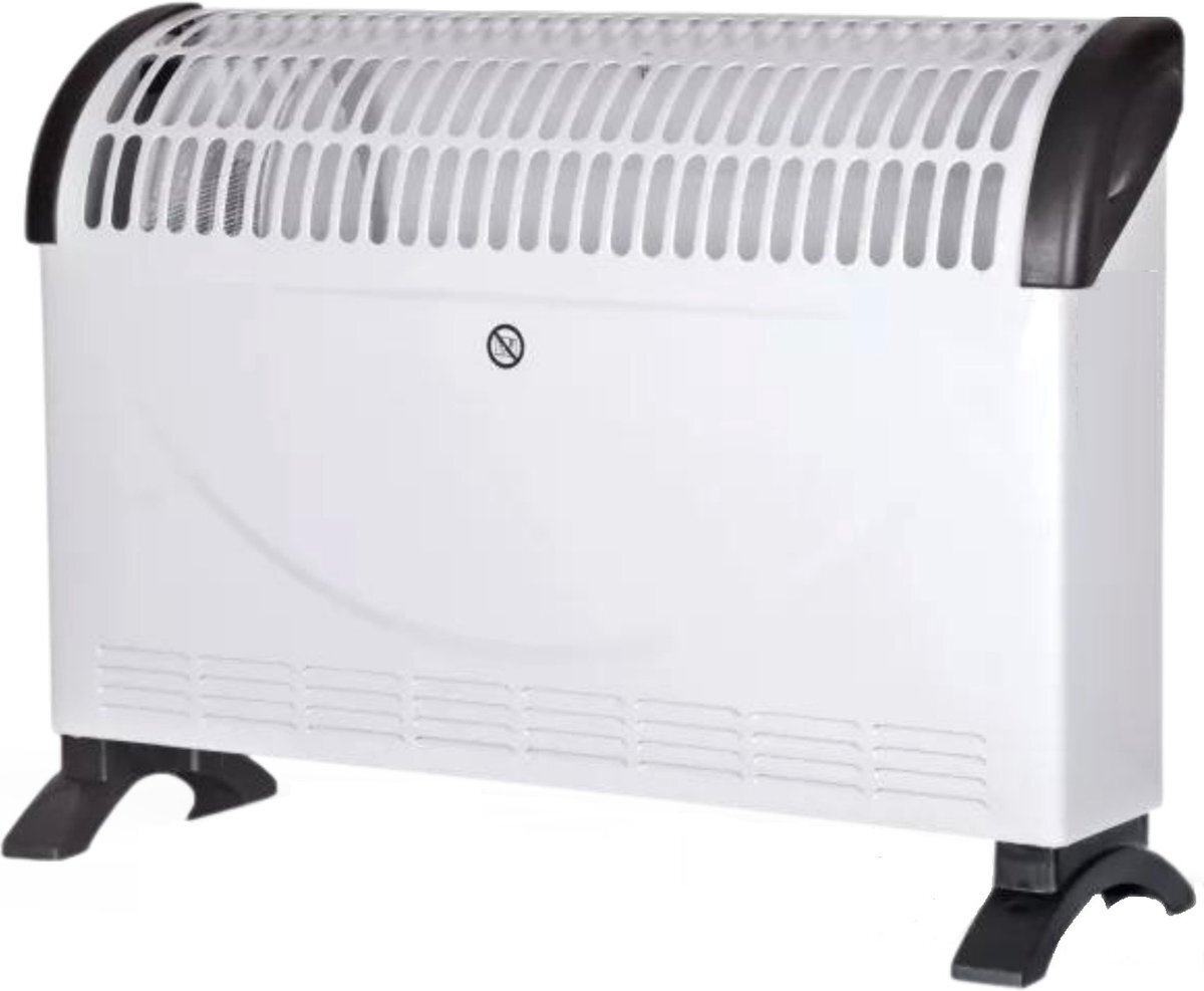 Beyoliving Kachels- Elektrische Convector Kachel-Convector kachel-verwarming elektrische kachel - ventilatorkachel - Verstelbare Thermostaat- Radiator kachel -Oververhittingsbeveiliging - 1800W -3 niveaus- 30 m²-Wit