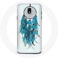 Maniacase Hoesje voor Samsung Galaxy S4 Dream Catcher blauw witte achtergrond