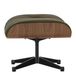 Vitra Eames Lounge Chair Ottoman Walnut Natural - Leather Premium F58 Khaki - Polished / Sides Black