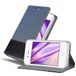 Cadorabo Apple iPhone 4 / 4S Étui livre avec fermeture magnétique, fonction support et fente pour carte de crédit en bleu / noir