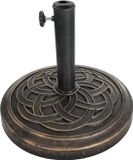 Merkloos Relaxdays Parasolvoet - 34–48 mm - Ø 45 cm - zwart-brons