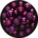 Decoris Mini boules de Noël - 14x pc - violet - D3 cm - plastique