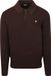 Lyle & Scott Longsleeve Poloshirt Lamswol Bruin - Maat M - Heren
