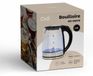 ONLI Bouilloire électrique en verre, ON1015N, 1,8 litre, 1500 watts, socle 360°, éclairage LED bleu, filtre anticalcaire, acier inoxydable