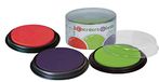 Créa Lign Cl85 Stempel om te bedrukken, 3 grote stempelkussens, rond, groen/rood/violet