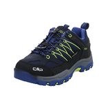 CMP Lage Schoenen voor jongens Rigel Waterproof Blauw Suède Rubber Harde zool Veters 31
