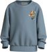 NAME IT Jongens Sweater NMMVASHA LS NREG SWEAT UNB - Ashley Blue - Maat 110