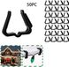 Lawvilin 50-Stuks clips lumière - clips guirlande lumineuse festive - crochets de guirlande lumineuse de Noël - crochets de guirlande lumineuse de fête - 4.9*4.2*1.4cm - crochets de guirlande lumineuse de corniche - crochets de balustrade - Convient pour les décorations de Noël sur les corniches, gouttières, clôtures - Noir