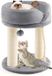 COAST™ Poteau griffoir Chat Poteau griffoir avec chaise douce tour de sisal pour chats gris