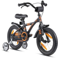 Prometheus Bicycles ® Kinderfiets 14 inch Zwart Mat & Orange