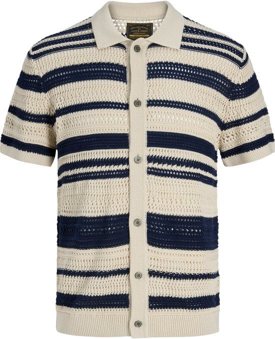 JACK&JONES JPRBLUHAMILTON BUTTON THROUGH POLO SS Heren Polo L Pageant Blue