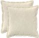 vidaXL Coussin 2 pièces Bois Crème 45 x 45 cm Microfibre Polaire