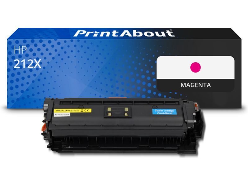 PrintAbout Toner 212X (W2123X) Magenta Hoge capaciteit geschikt voor HP
