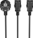AISENS A132-0864 electriciteitssnoer Zwart 3 m CEE7/7 2 x C13 stekker