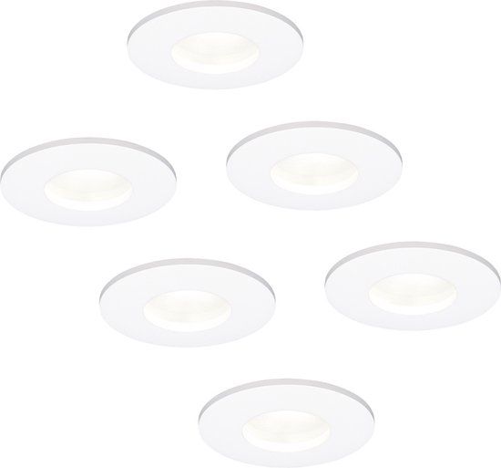 HOFTRONIC Set van 6 Barcelona dimbare inbouwspots wit