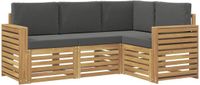 vidaXL Buiten bankenset 4 st Wit en antracietkleurig Polyester