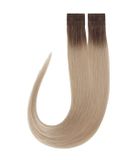 Rapunzel of Sweden Extensions à bandes premium Lisses / Bandes classiques 4 cm / 8 pièces Blond froid foncé ColorMelt C2.2/10.5 40 cm Extensions de cheveux