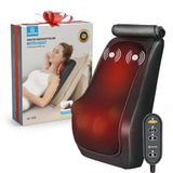 COMFIER Rug- en nekmassageapparaat met warmte, 3D-massageapparaat met vibratiemassage, shiatsu-massageapparaat voor nek en schouders, massagekussen, geschenken