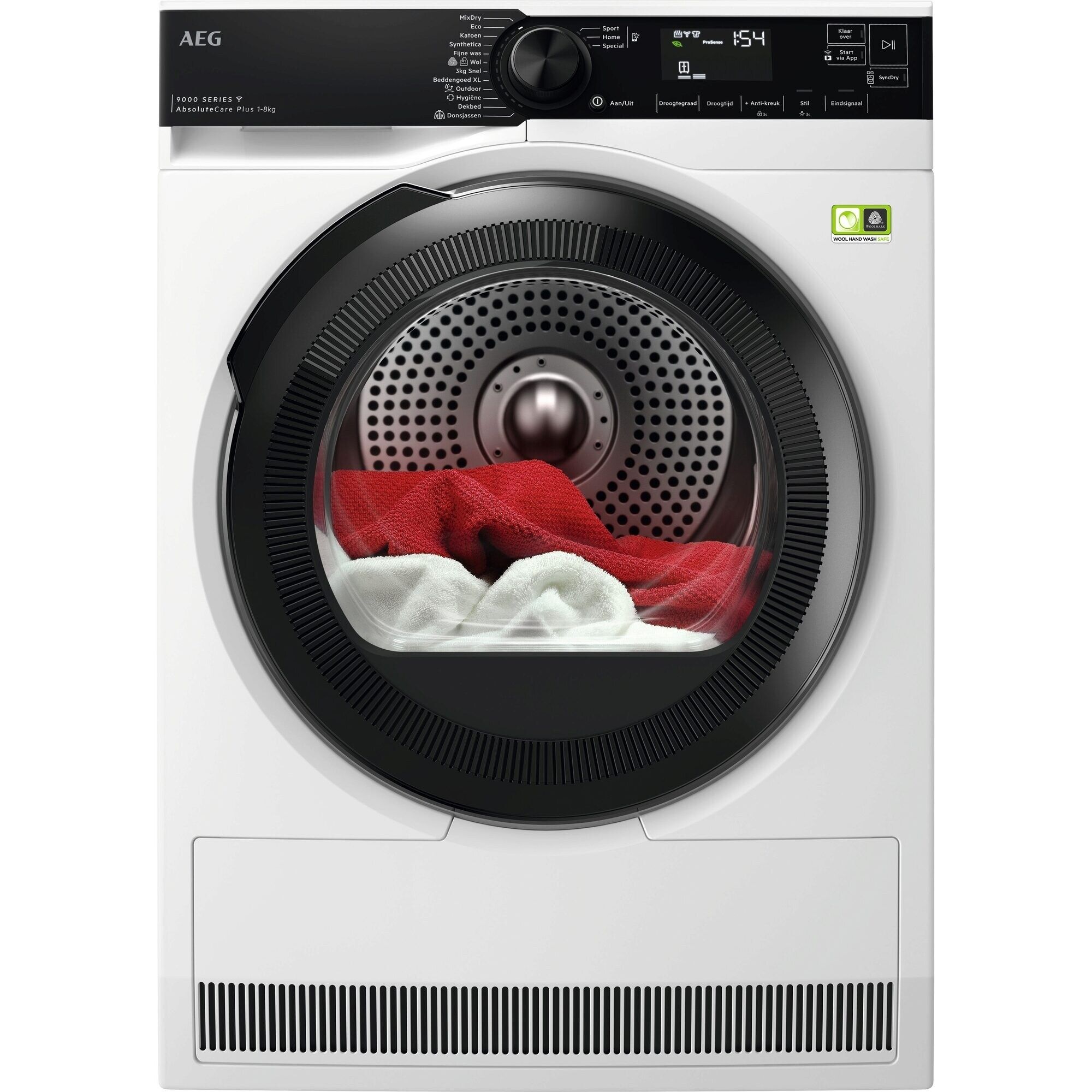 AEG TR968B4C 9000 AbsoluteCare® Plus Warmtepomp Droger - 8 kg - Wit