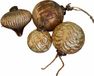 LOBERON Kerstversiering set van 4 Donia antiek goudkleurig/antiek bruin