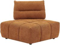 Vente-unique Hoekfauteuil met schuivende rugleuning van terracottakleurige stof met textuur APOLIU