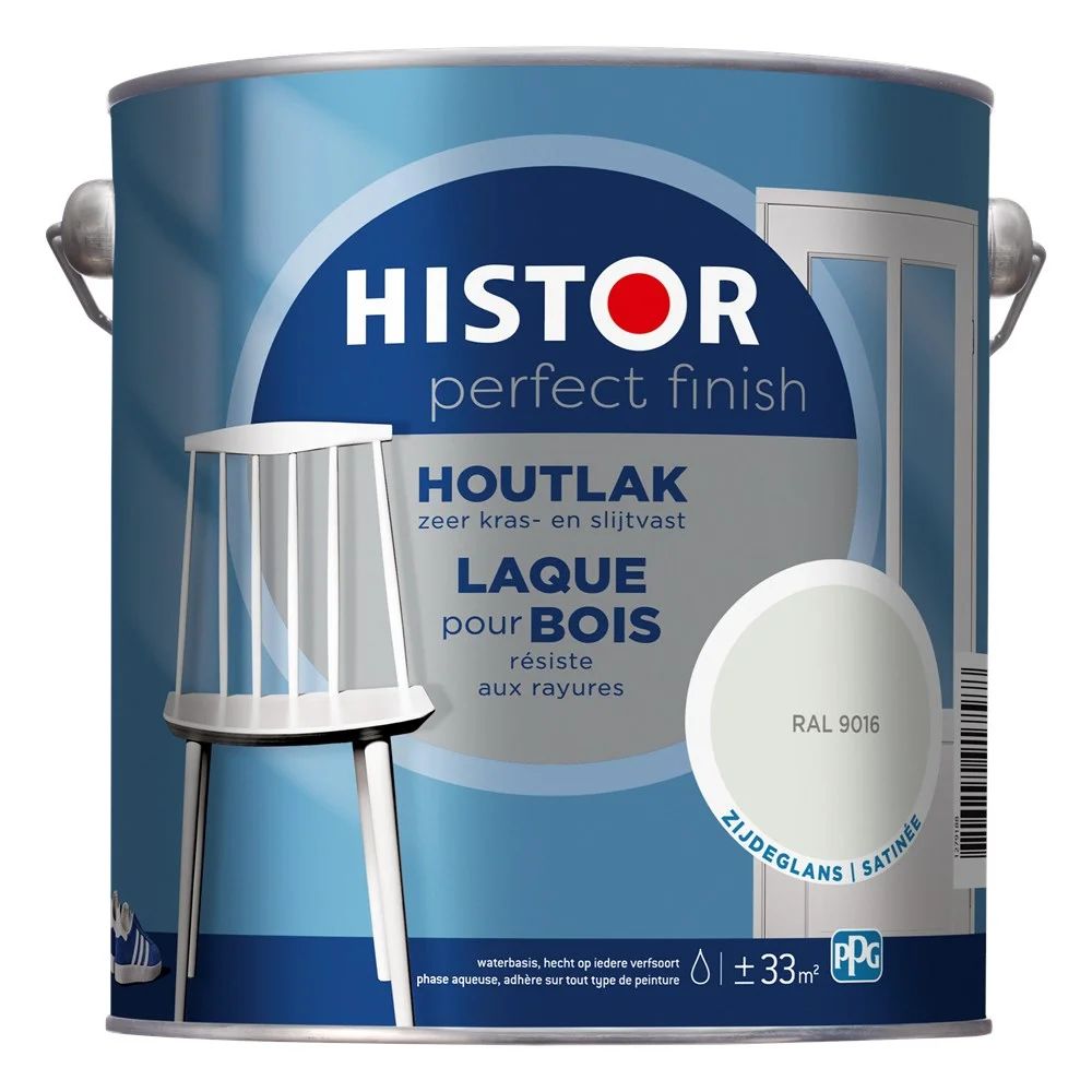 Histor Perfect Finish Houtlak - RAL 9016 - Zijdeglans - 2.5L