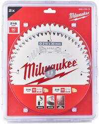 Milwaukee Cirkelzaagblad 216 x 30 mm Twin Pack (2-delig) - 4932479575
