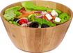 5Five Salade of voedsel serveer schaal - bamboe hout - lichtbruin - D28 x H12 cm