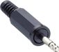 Lumberg KLS 1 Jackplug 2.5 mm Stekker, droit Nombre de pôles : 2 Mono Noir 1 pièce(s)