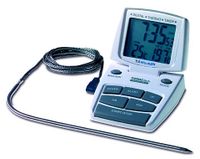 TFA Dostmann Thermomètre à rôtir numérique, 14.1500, thermomètre à viande, avec minuterie, sonde en acier inoxydable, mesure de la température à cœur