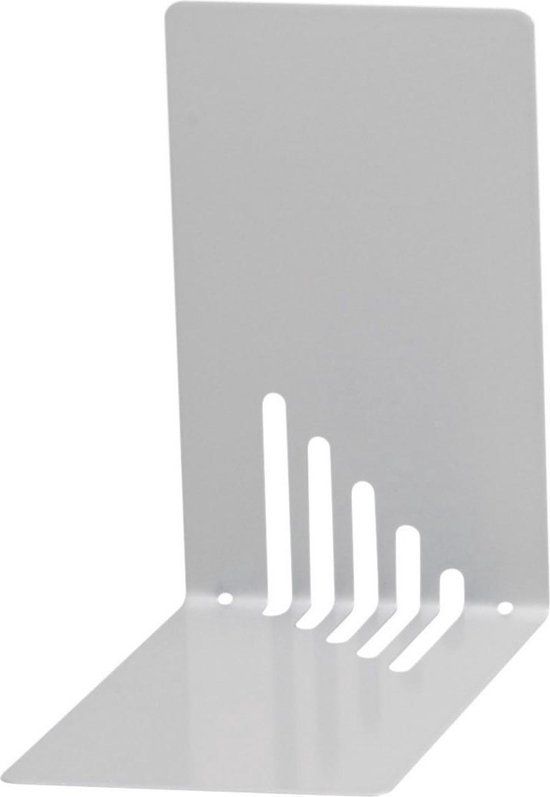 MAUL Boekensteun metaal 14x8.5x14cm set 2 zilver