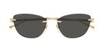 Gucci GG2063S Lunettes de soleil œil de chat pour femmes Or Gris 55mm