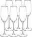 Secret de Gourmet Champagneglazen set Lina - doosje 24x stuks - chique glas - 21 CL - D4.5 x H23 cm