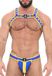Sparta's Harness Ensemble Harnais et Jock Néoprène POSEIDONE Bleu-Jaune