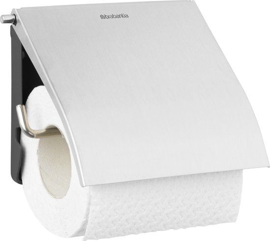 Brabantia ReNew WC Rolhouder - met Klep - Matt steel