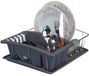 Metaltex Afdruiprek met Lekbak - Aquatex Plus - 3 in 1 Afwasrek - Zilvergrijs - 35x30x12 cm