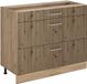 Vicco Keukenonderkast R-Line, Artisanaal eiken/Goudkleurig Eiken, 100 cm zonder werkblad
