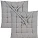 Giftdecor Decorama Stoelkussen - 2x - binnen/buiten - lichtgrijs - 40 x 40 x 5 cm - polyester